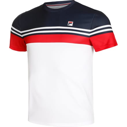 Fila Malte T-shirt Heren-Wit,Rood