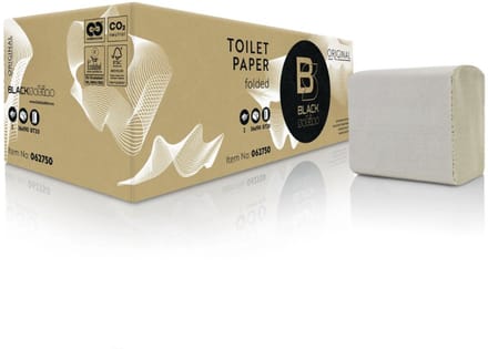 Black Satino original toiletpapier bulkpack 2-laags recycled