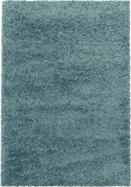 Modern hoogpolig vloerkleed Sydney - aqua - 80x250 cm