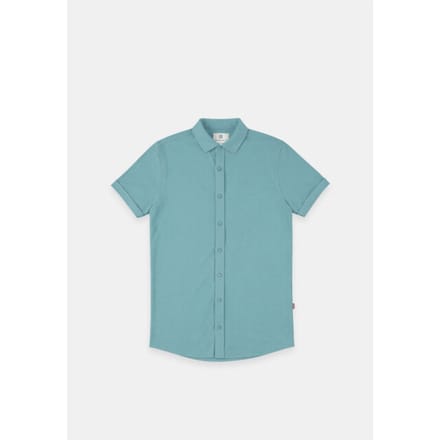 Gabbiano groene heren overhemd   Regular fit   Knoopsluiting   Korte mouw Groen XXL