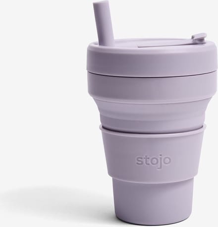 Stojo - Junior Cup met Rietje 250 ml Lilac - Siliconen - Paars -