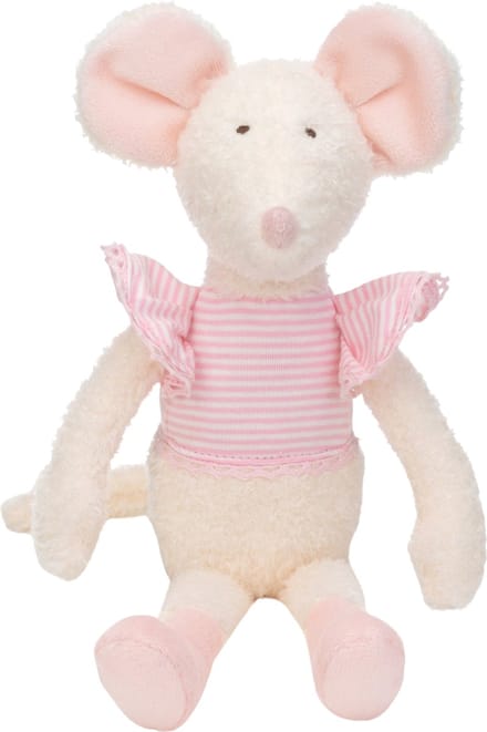 Happy Horse Muis Maddy Knuffel 30 cm - Wit/Roze - Baby knuffel