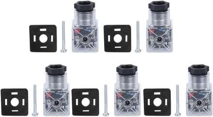 Transparante Solenoid Valve Plug Coils - 5 Stuks Universele Hydraulische Accessoires voor DC24 Volt en Meer