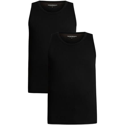 Emporio Armani Set Van 2 Lounge Tanktops, Zwart