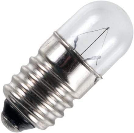 Signaallamp E10 12V 2W - 166 mAh - Per stuk - T9 Gloeilamp Ø9mm - 23mm - 2500K - Dimbaar