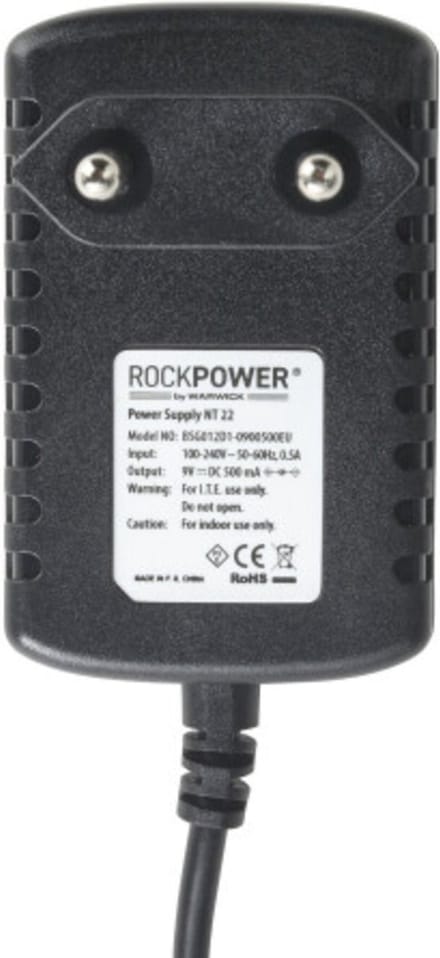 Rock Power NT 22 Power Supply 9V DC - Voedingseenheid voor effect-units