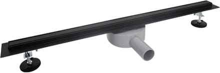 LINEA UNO - Linas 70x7cm - Mat zwart - Douchegoot - - 991231