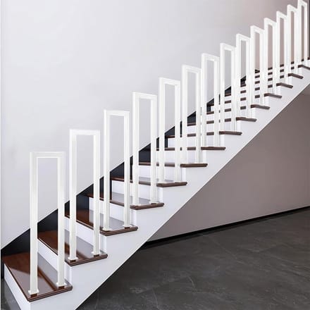 Trapleuning Staal - Veiligheidshandvat - Veilig Lopen - Verstelbaar Ontwerp - 35-100cm Lengte - Wit