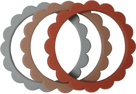 Mushie Bloemen Bijtring / Armband Clementine 3 Stuks