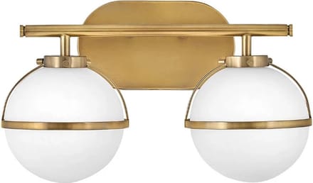 Hinkley LED Badkamerarmatuur Hollis | 2X E14 Max 40W | IP44 | Heritage Brass