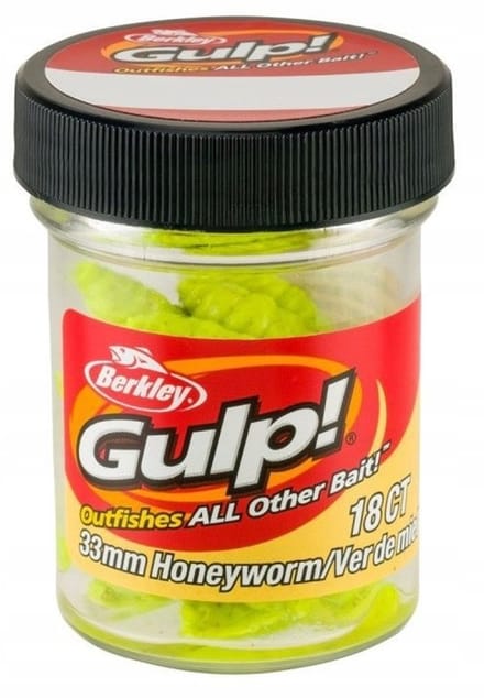 Berkley Gulp Honeyworm Seledyn 33mm - Ideaal voor forel en baars