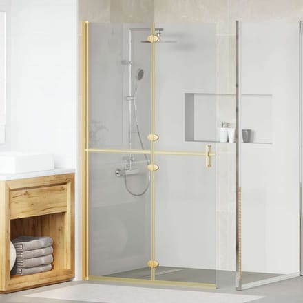vidaXL - Inloopdouche - wand - Goud - 110 - x - 6,5 - x - 190 - cm