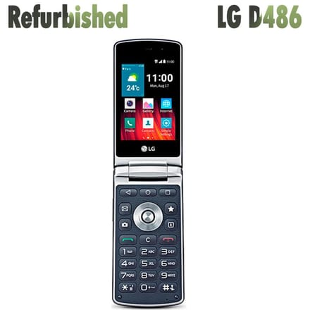 Gerenoveerde LG Originele LG Wine Smart LG D486 1GB RAM 4GB ROM Mobiele Telefoon Met 1 SIM Simple Set zwart