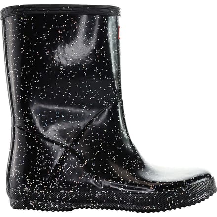 Hunter Giant Glitter Kids Zwarte Wellington Laarzen