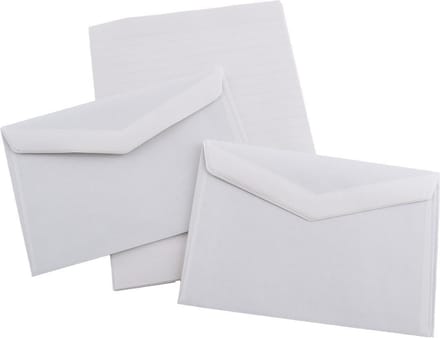 Briefpapier en enveloppen met zelfklevende strips - blanco - 100 stuks