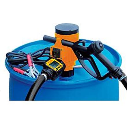 Elektrische pomp CEMO, 12V, 30 l/min effectief, 4 m aansluitkabel met klemmen, 6 m slang, sproeier