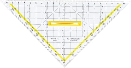 Aristo tekendriehoek - 22,5cm - met afneembare greep - AR-1650/3