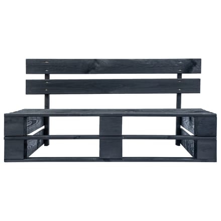 vidaXL - Tuinbank - pallet - hout - zwart
