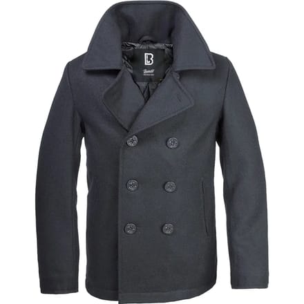 Brandit Uniformjas - Pea Coat - M tot 5XL - voor Mannen - zwart