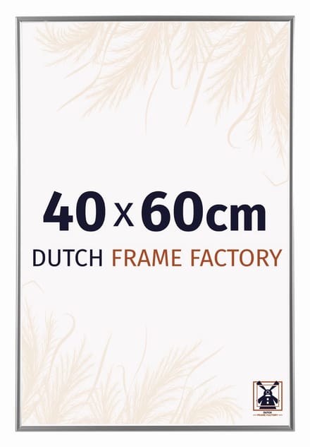 Fotolijst 40x60 cm - Kunststof - Zilver Hoogglans - Easy