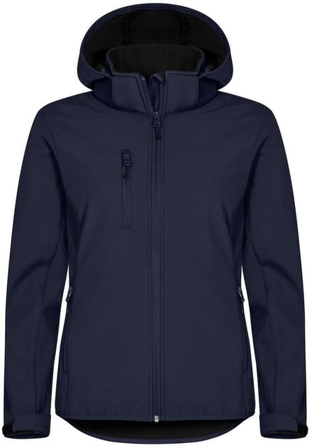 Clique Softshell jas met Capuchon Basic Dames - Dark Navy - Maat XXL/44