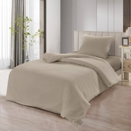 Lavella Sade Dekbedovertrek Set 3-delig - Beige - 140x200cm