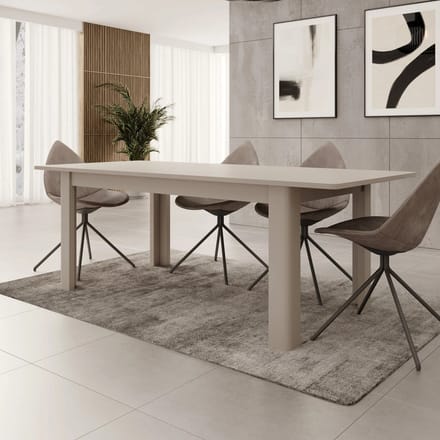 Meubella - Bijou - Eetkamertafel - Beige - 160x90x73 cm