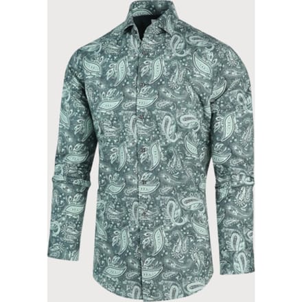 Blue Industry Groen paisley print overhemd |