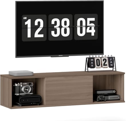 HOMCOM-Wandkast-120x30x29,5cm-Panneau de particules-Marron