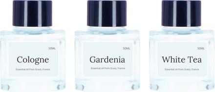 Carsweep® Auto Parfum Navulling 3-Pack - White Tea - Gardenia - Cologne