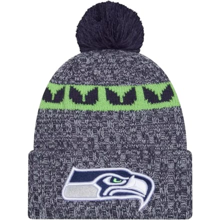 New Era Seattle Seahawks Sideline Knit Beanie Blauw