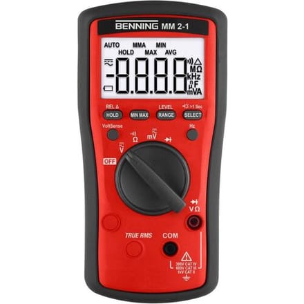 Benning MM 2-1 Multimeter Digitaal Datalogger CAT III 600 V, CAT IV 300 V Weergave (counts): 6000