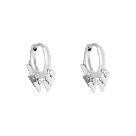 Floating triangels - Oorbellen - Silver - HAOLA