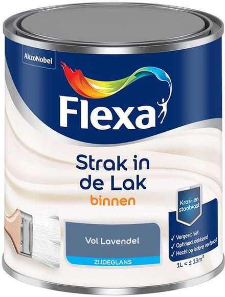 Flexa - Strak In De Lak Binnenlak Zijdeglans - Vol Lavendel - Mengverf - 1 L