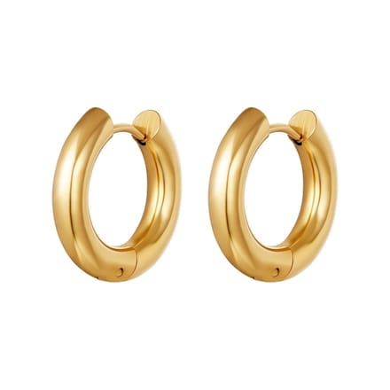 Oorringen goud medium - Roestvrij Staal - UNISEX