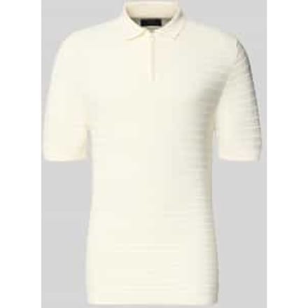 regular fit poloshirt met korte ritssluiting