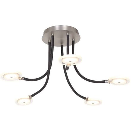 Plafondlamp Turound 3375ST – stalen designlamp met glas, LED, dimbaar, 91,5 cm, Steinhauer