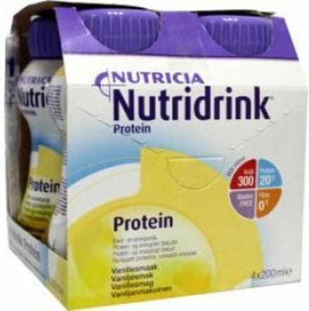 Nutridrink Protein vanille 200ml 4 Stuks