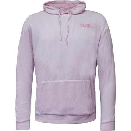 Puma Velour Hoodie Geborduurd Logo Roze Trui - Dames