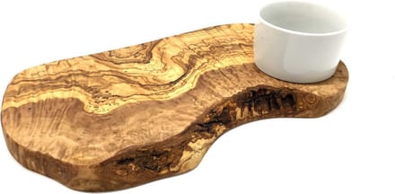 Olijfhout - Borrelplank olijfhout - Inclusief schaaltje 40-45 cm