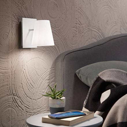Luce Ambiente Design Wandlamp Cult, wit, breedte 11 cm, metaal/textiel