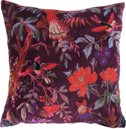 Linen & More- Paradise kussen donker berry- 60x60cm