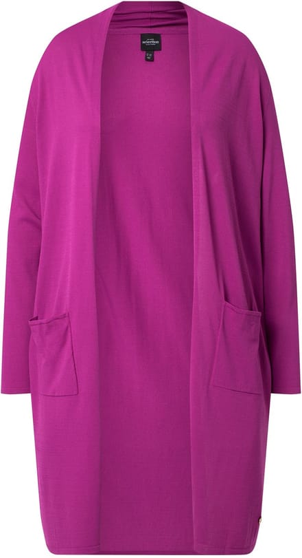 Ulla Popken - Dames - Lang vest opstaande kraag open model - Orchidee - Maat 42+