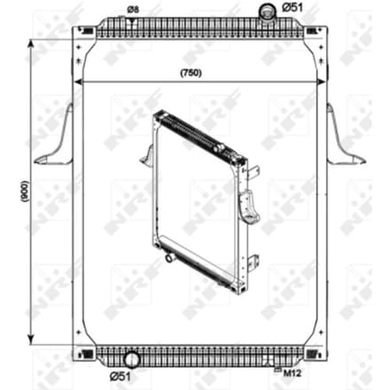 Radiator, motorkoeling NRF 529700