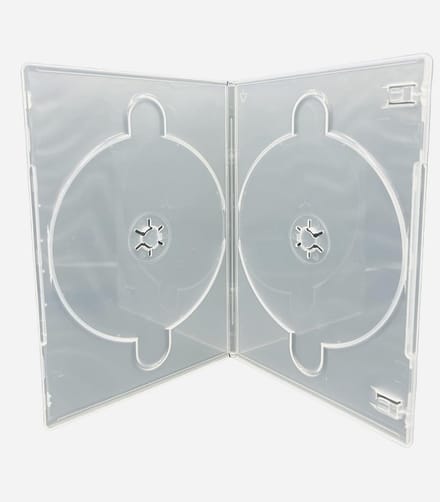 50 Stuks Dunne Dubbele DVD CD Blu-ray Hoezen (7mm Rugdikte) - Transparant