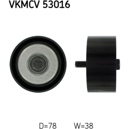 Rondsel/geleiderpoelie, V-riem SKF VKMCV 53016