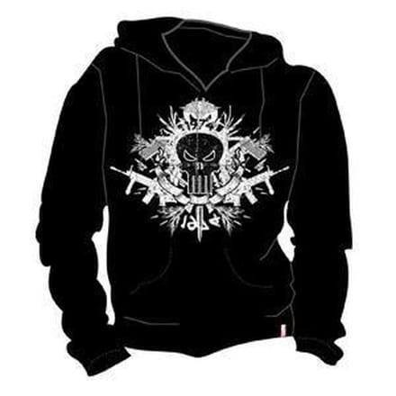 Punisher - Black. Skull Hoody - S