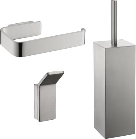 Ben Torgetto 3-delige toiletset geborsteld nikkel