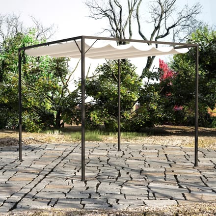 vidaXL - Tuinpaviljoen - met - inschuifbaar - dak