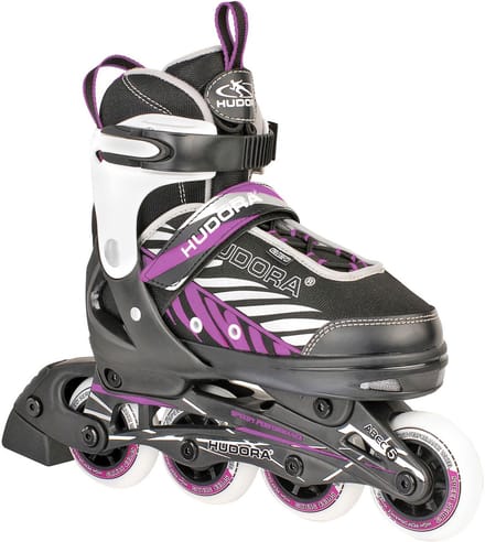 HUDORA Skeelers Mia Zwart/Paars, maat 37-40